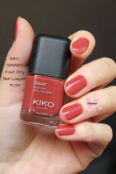 KIKO Smart Fast Dry Nail Lacquer in No.039 Kiko Nail Polish, Kiko Makeup, Smart Nails, Nail Laquer, Dry Nails Fast, Beauty Hacks Nails, Art Designs Ideas, Kiko Milano, Nail Polish Designs