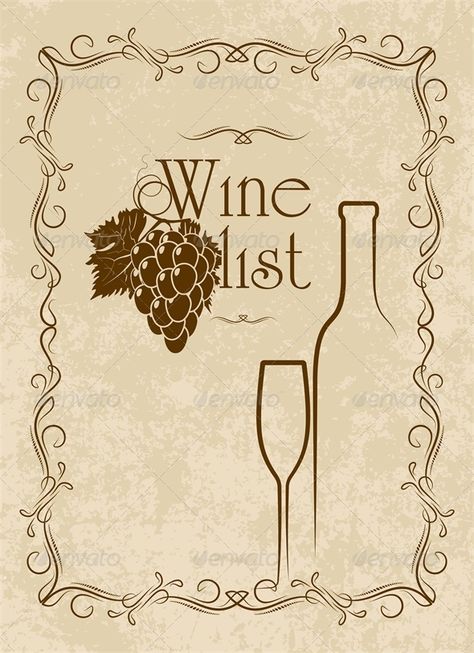 Wine List Menu Design, Wine Menu Design, Wine List Menu, Wine Logo, Wine Label Design, Sweet Wine, Wine Design, Wine Art, Cocktail Menu