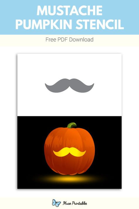 Free printable mustache pumpkin stencil. Download it at https://museprintables.com/download/pumpkin-stencil/mustache/ Pumpkin Carving Template, Pumpkin Carving Stencil, Printable Pumpkin Stencils, Pumpkin Stencils Free, Pumpkin Stencils, Halloween Pumpkin Carving Stencils, 90s Fashion Outfits Hip Hop Party, Pumpkin Carving Patterns, Pumpkin Carvings Stencils