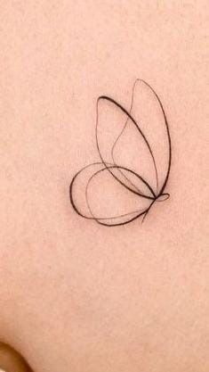 Half Butterfly Finger Tattoo, Dainty Feather Tattoos For Women, Matching Half Butterfly Tattoo, Butterfly Feather Tattoo, Small Groin Tattoos For Women, Butterfly Outline Tattoo Simple, Foot Tattoos For Women Butterfly, Minimalist Tattoo Shoulder, Small Wrist Tattoo For Women