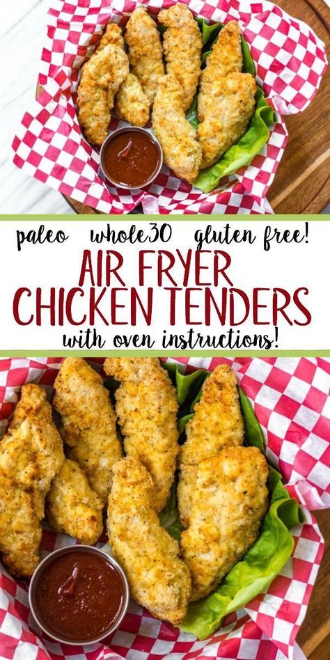 Paleo Air Fryer Chicken, Paleo Air Fryer, Simple Paleo, Air Fryer Chicken Tenders, Whole30 Chicken, Crispy Chicken Tenders, Snack Lunch, Air Fryer Oven Recipes, Air Fry Recipes