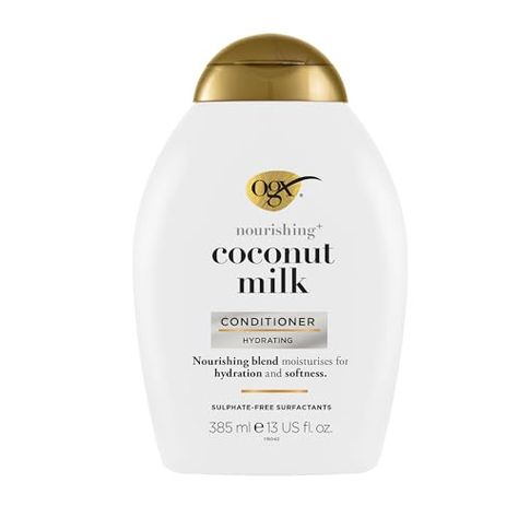 OGX, Hair Conditioner, Sulfate-Free, Nourishing Coconut Milk, 13 Fl Oz Check more at https://hibukvita.com/shop/hair-care-products/shampoos-and-conditioners/ogx-hair-conditioner-sulfate-free-nourishing-coconut-milk-13-fl-oz/ Ogx Conditioner, Coconut Curls, Ogx Coconut Milk, Ogx Coconut, Conditioner For Dry Damaged Hair, Coconut Milk Conditioner, Ogx Hair Products, Coconut Conditioner, Conditioner Curly Hair