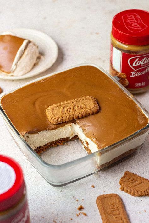 NO BAKE BISCOFF CHEESECAKE - Bake with Shivesh Bake With Shivesh, Cheesecake With Whipped Cream, Sands Recipe, Biscoff Recipes, Biscoff Cake, Biscoff Cheesecake, Biscoff Biscuits, Biscoff Spread, Wet Sand