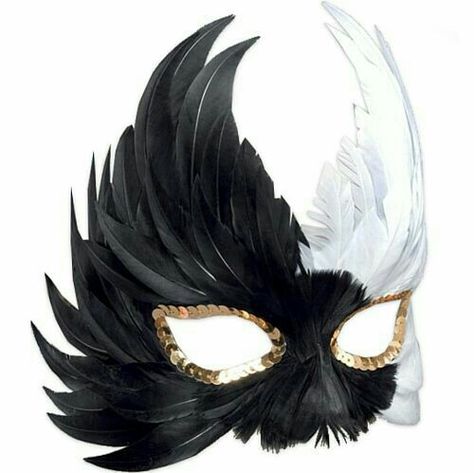 Masquarade Mask, Black And White Feather, Venetian Carnival Masks, Ball Mask, Bird Masks, Mask Masquerade, Venetian Masks, Cool Masks, Mardi Gras Mask