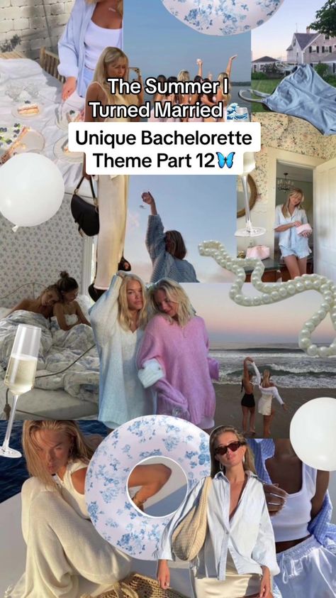 Neutral Aesthetic Bachelorette, Classy Bachelorette Outfit Ideas, Blue Bachelorette Aesthetic, Subtle Bachelorette, On Cloud 9 Aesthetic, Beach Rich Aesthetic, The Hamptons Bachelorette, Botanical Bachelorette Party, Beach Bachelorette Mood Board