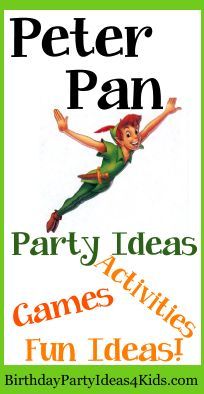 Peter Pan Birthday Party Games, Peter Pan Party Games, Peter Pan Crafts For Kids, Peterpan Birthday Ideas, Peter Pan Activities For Kids, Fairytale Party Games, Peterpan Birthday, Peter Pan Party Ideas, Peter Pan Games