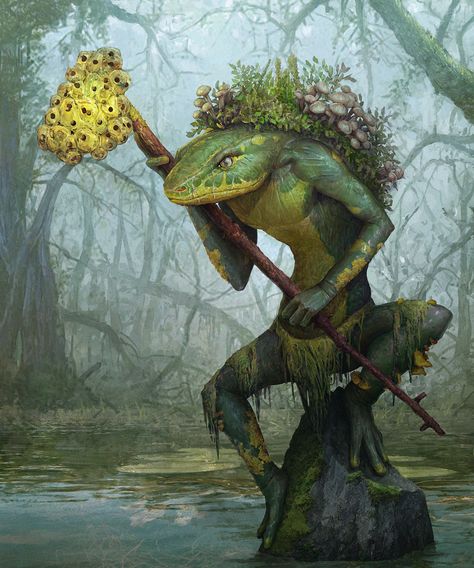 ArtStation - Swamp creature, Oleg Kapustin Swamp Creature, By Any Means Necessary, Dnd Monsters, Creature Drawings, Fantasy Races, Fantasy Monster, Creature Concept Art, Fantasy Artist, Fantasy Rpg