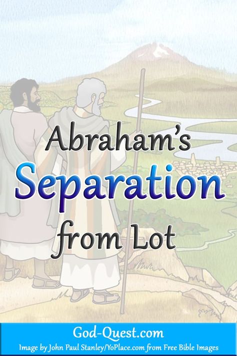 Abraham prioritized peace with his nephew over any claim on the land. Discover the truth about Abraham's separation from Lot at God-Quest.com. Abraham And Lot Bible Story, Abraham And Lot Separate Craft, Abram And Lot Separate Craft, Abram And Lot Activity, Abraham And Lot Activities, Abraham And Lot Craft Sunday School, Abraham And Lot Craft, Lot Bible, Abraham And Lot