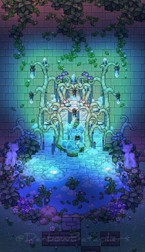 Pony Town Fountain, Ponytown Build, Crystal Fountain, Ponytown Ideas, Map Game, Map Games, Town Building, Cursive Alphabet, Fantasy Island