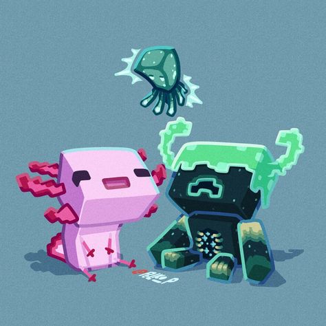 Axolotl Minecraft, Minecraft Axolotl, Minecraft Banner Designs, Minecraft Drawings, Minecraft Pictures, Minecraft Server, Minecraft Mobs, Minecraft Wallpaper, Amazing Minecraft