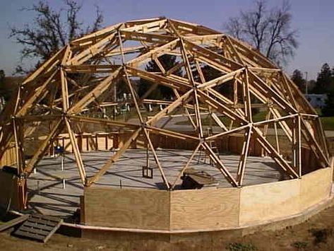 Riser Wall Sheathing Dome Home Kits, Geodesic Dome Plans, Cob House Plans, Geodesic Tent, Geodesic Dome Kit, Geodesic Sphere, Dome Building, Geodesic Dome Homes, Dome Structure