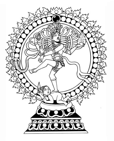 Nataraja Shiva Drawing, Nataraja Tattoo Design, Nataraja Drawing, Nataraja Tattoo, Shiva Dance, Idol Drawing, Nataraja Shiva, History Of Yoga, Drawing Dancing