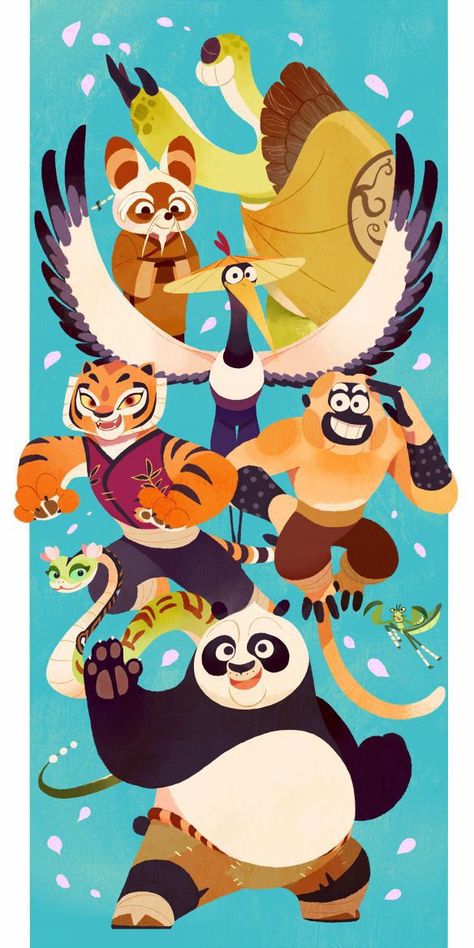 Dreamworks Art, Kung Fu Panda 3, Panda Painting, Panda Drawing, Dragon Warrior, Panda Art, Cute Fantasy Creatures, Dreamworks Animation, Kung Fu Panda