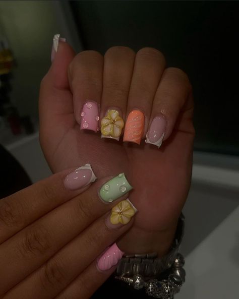 Overlay Nails, Hard Nails, Colored Acrylic Nails, Girly Acrylic Nails, Short Square Acrylic Nails, Acrylic Nails Coffin Pink, Long Square Acrylic Nails, Unique Acrylic Nails, Short Acrylic Nails Designs