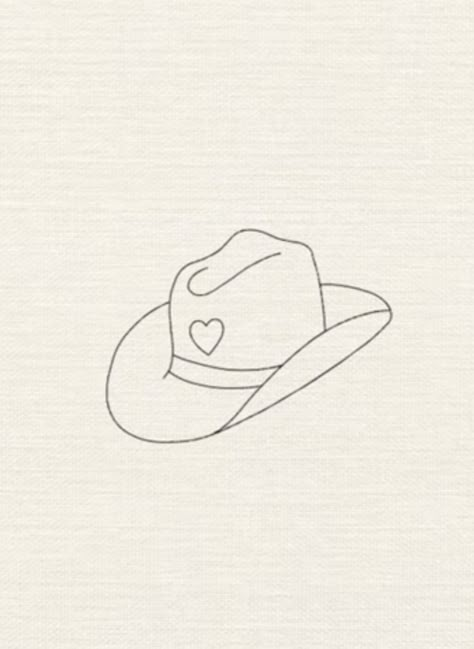 Minimal Cowboy Hat Tattoo, Simple Cowgirl Tattoos, Sombrero Tattoo, Tattoos Country, Cowboy Boot Tattoo, Cowgirl Cookies, Cowboy Hat Tattoo, Mexico Tattoo, Cowgirl Tattoos