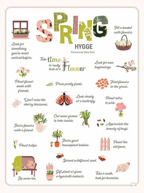 Hygge Spring Aesthetic, Spring Slow Living, Spring Hygge Ideas, Hygge Spring, Spring Hygge, Hygge Summer, Hygge Ideas, Spring Cozy, Spring Challenge