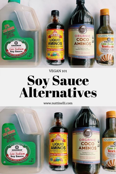 Healthy Soy Sauce, Soy Sauce Substitute, Soy Sauce Alternative, Recipes With Soy Sauce, Vegan Asian Recipes, Gluten Free Soy Sauce, Healthy Substitutions, Clam Recipes, Marinade Sauce