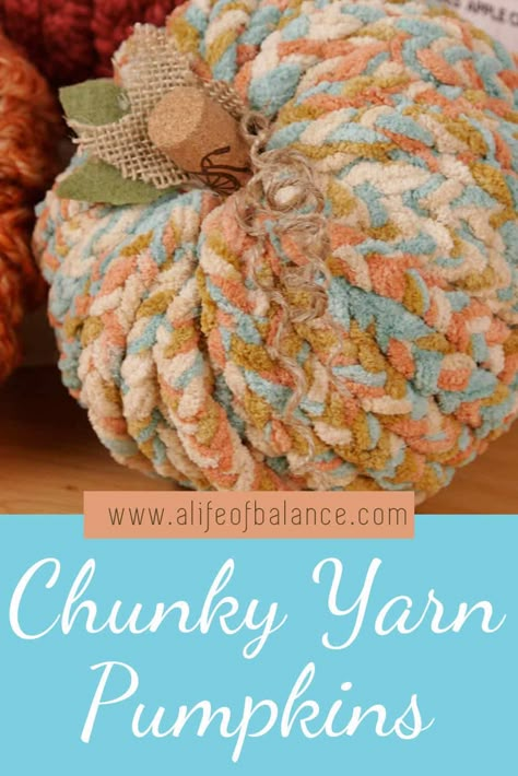 Pumpkins! Pumpkins! Pumpkins! I don’t know about you but I can’t get enough of them. I made these cute, chunky yarn wrapped pumpkins that I want to share with you. These easy diy pumpkins are made from Dollar Tree foam pumpkins and chunky knit yarn. Follow the tutorial to make yarn pumpkins with lots of texture and charm. Styrofoam pumpkins are the perfect diy pumpkins because you can use them year after year. #pumpkins #yarnpumpkin #fallcrafts #diypumpkin Fall Decor To Make And Sell, Rope Pumpkins Diy, Yarn Wrapped Crafts, Fake Pumpkin Crafts, Diy Styrofoam Pumpkins, Yarn Covered Pumpkins, How To Make Yarn Pumpkins, How To Make Fake Pumpkins, Oranges As Pumpkins