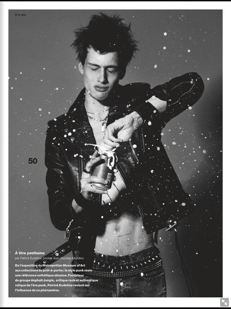 Punk Fashion Men, Punk Photoshoot, Jean Paul Goude, Punk Men, David Sims, Portrait Photography Men, Patrick Demarchelier, Ellen Von Unwerth, Mens Editorial