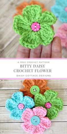 Crochet Poppy Pattern, Free Patterns For Crochet, Football Crochet, Crochet Small Flower, Crochet Poppy, Crochet Succulent, Patterns For Crochet, Daisy Crochet, Daisy Duke