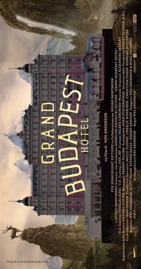 Desk Posters, Wes Anderson Movies Posters, Grand Budapest Hotel Poster, Long Widget, Wes Anderson Aesthetic, Hotel Budapest, Italian Movie Posters, The Grand Budapest Hotel, Wes Anderson Movies