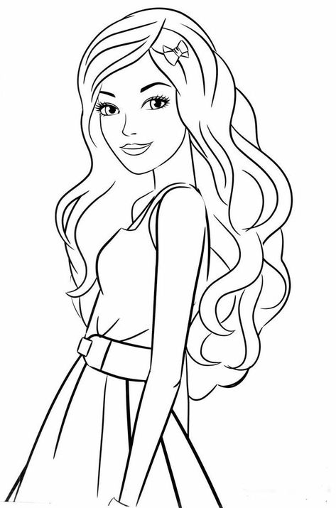 Barbie Drawing, Disney Princess Coloring Pages, Cute Eyes Drawing, Barbie Coloring, Barbie Coloring Pages, Princess Coloring Pages, Princess Coloring, Disney Coloring Pages, Coloring Book Art