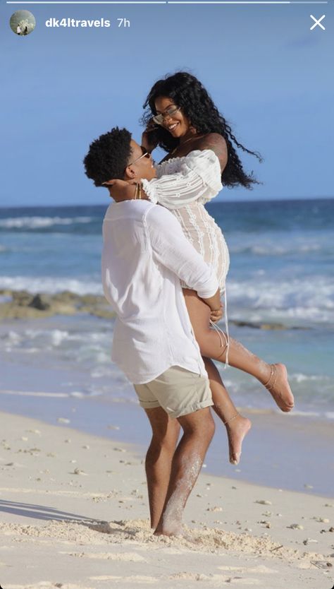 Couples Beach Photography, Teenage Couples, Black Relationship Goals, Couples Vacation, Black Couple, Cute Couple Outfits, Black Love Couples, Black Couples Goals, Couple Photoshoot Poses