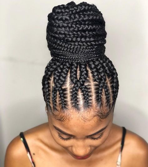 X-Shape Ghana Braids and Bun Crusted Potatoes, Nigerian Braids, Ghana Braid Styles, Ghana Braids Hairstyles, Afro Braids, Natural Hair Transitioning, Cornrow Braids, Memory Verses, Hair Transition