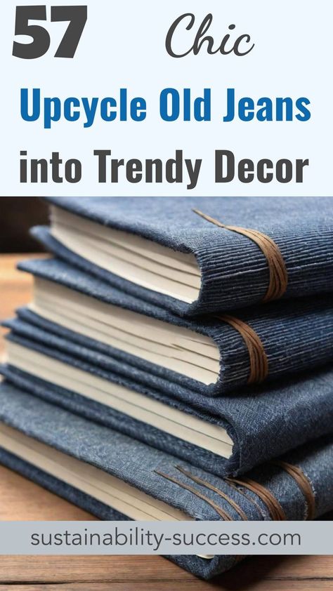 Upcycle your old jeans into new fashion and home decor with these 57 creative #Jean_Upcycle_Diy #Denim_Diy_Upcycling #Jean_Upcycle #Denim_Recycling Denim Scraps Ideas Upcycle, Newspaper Jeans Diy, Jean Upcycle Ideas, Portfolio Design Aesthetic, Jean Upcycle Diy, Upcycle Clothes Diy Easy, Denim Upcycle Clothing, Jean Upcycle, Denim Furniture