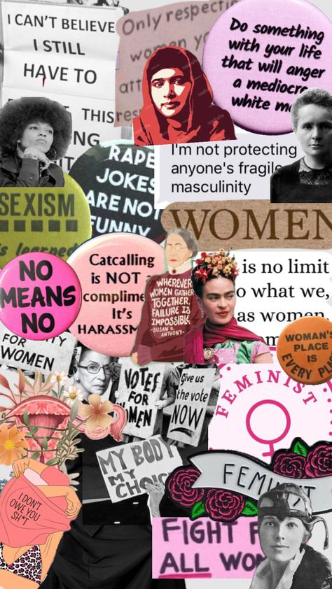 #feminist #feminism #femininerage Art Feminism, Feminism Photos, Feminism Moodboard, Feminism History, How I Love Being A Woman Aesthetic, Feminism Aesthetic, Feminist Aesthetic, Feminism Collage, Feminist Collage