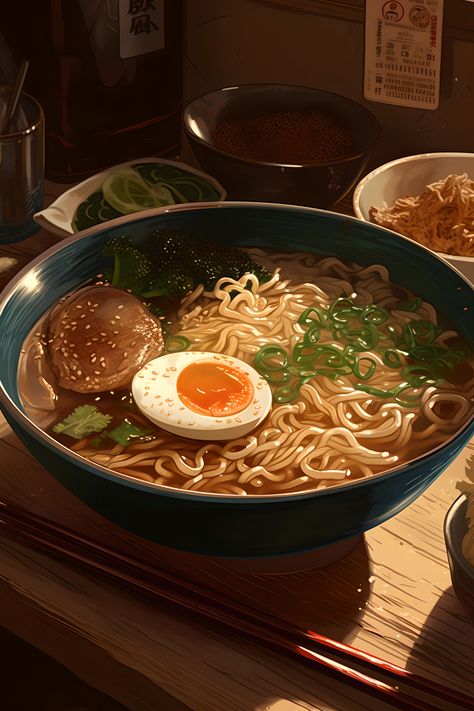 Delicious Tonkotsu Ramen Bowl - Mouth-Watering Japanese Noodle SoupDelicious Tonkotsu Ramen Bowl - Mouth-Watering Japanese Noodle Soup Japanese Food Illustration, 귀여운 음식 그림, Food Artwork, Food Sketch, Japanese Noodles, Food Cartoon, Cute Food Drawings, Cute Food Art, Food Painting