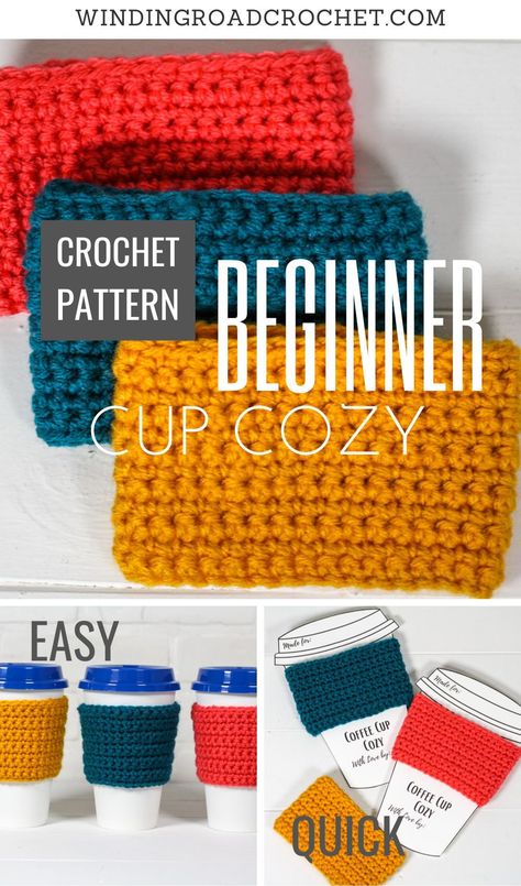 Crochet Cup Cozy Tutorial, Crochet Yeti Cozy, Quick Crochet Cup Cozy, Beginner Crochet Cup Cozy, Crochet Travel Mug Cozy Free Pattern, Easy Crochet Coffee Cozy, Mug Covers Crochet Cup Cozies, Crochet Travel Mug Cozy, Easy Crochet Cup Cozy