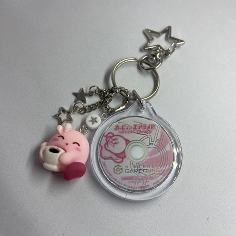 ☆ gamecube kirby keychain ☆ double sided japanese... - Depop Cute Japanese Keychains, Japanese Keychains Charms, Japanese Trinkets, Kirby Keychain, Japanese Keychain, Kirby Game, Cute Keychains, Kirby Stuff, Kpop Diy