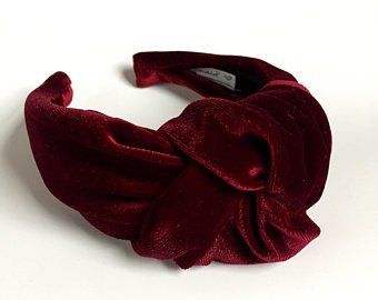 Etsy :: Your place to buy and sell all things handmade Stretch Velvet Top, Velvet Headbands, Knot Turban Headband, Halloween Cards Handmade, Valentine Cards Handmade, Handmade Flowers Fabric, Wine Top, Fabric Headbands, Fancy Hats