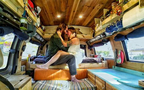 Kombi Motorhome, Camper Van Life, Kombi Home, Chevy Van, Living On The Road, Combi Vw, Van Living, Van Interior, Kid Friendly Travel Destinations