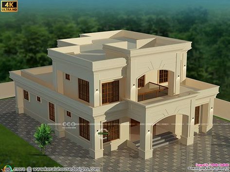 Colonial home design top view Haveli House India, Royal House Design, Colonial Home Design, Haveli Design, Colonial House Exterior, House Rendering, Vray Tutorials, Resort Interior Design, Cornice Design