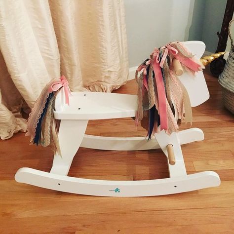 Rocking Horse Makeover, Rocking Horses Painted, Rocking Horse Diy, Elephant Rocker, Unicorn Rocking Horse, Rocking Unicorn, Kids Rocking Horse, Wood Rocking Horse, Wooden Rocking Horse