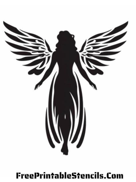 Fairy Stencil, Diy Best Friend Gifts, Morning Prayer Quotes, Dark Home Decor, Dark Home, Angel Painting, Kinetic Sculpture, Mermaid Tails, Sleeve Tattoos For Women