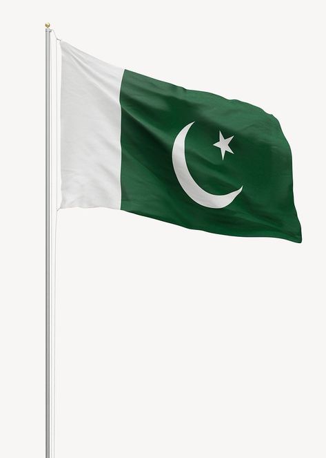 Flag of Pakistan on pole | free image by rawpixel.com Flag Pakistan, Flag Of Pakistan, Pakistani Flag, Pakistan Flag, Cut Out Design, Free Image, Design Elements, Pakistan, Flag