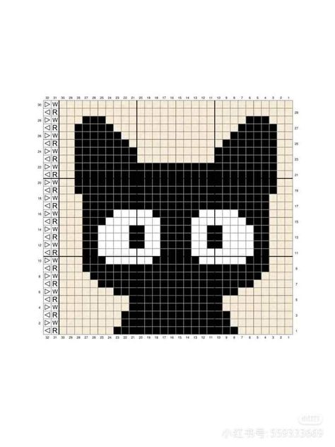 Cat Crochet Square Pattern, Tapestry Cat Pattern, Cat Crochet Pattern Free Granny Squares, Grid Pattern For Crochet, Crochet Cat Pixel Pattern, Crochet Cat Square, Cat Tapestry Crochet Pattern, Tapestry Crochet Graphs, Crochet Cat Tapestry