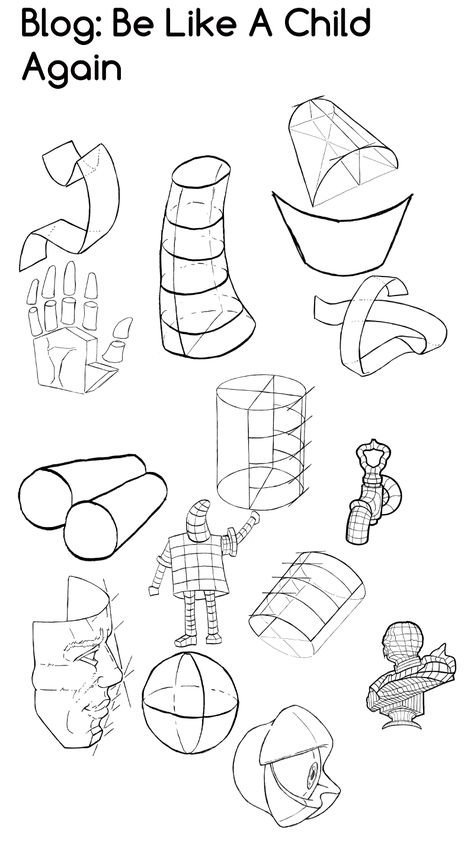 Drawing Habits Blog 3d Shapes For Drawing Practice, Drawing Practice Exercises Shapes, Drawing Practice Exercises Anatomy, Shape Practice Drawing, Drawing Shapes Practice, Drawing Practice Exercises, Practice Drawing Exercises, Solid Drawing, Practice Drawing Shapes