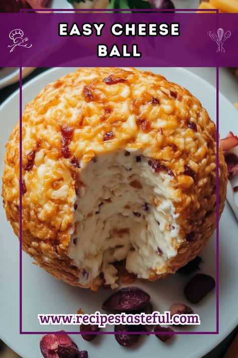 A creamy and crunchy cheese ball made with cheddar, cream cheese, and pecans, perfect for parties and gatherings. Cream Cheese Balls Recipe, Pecan Cheese Ball, Easy Cheese Ball, Cream Cheese Ball, Cheese Ball Recipe, Blackberry Recipes, Easy Cheese, Cheese Ball Recipes, Cheese Balls