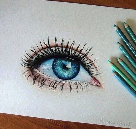 aqua blue eye drawing Mata Manga, Realistic Eye Drawing, Posca Marker, Drawing Eyes, Eye Sketch, 얼굴 그리기, Realistic Eye, Eye Painting, Amazing Drawings