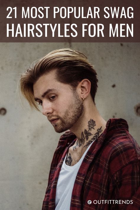 21 Most Popular Swag Hairstyles for Men to Try this Season #hairtrends #hairstyles Swag Hairstyles, Haircuts For Guys, Celebrities Hairstyles, Popular Mens Haircuts, Hairstyles For Men, Outfit Trends, Celebrity Hairstyles, Haircuts For Men, Hair Trends