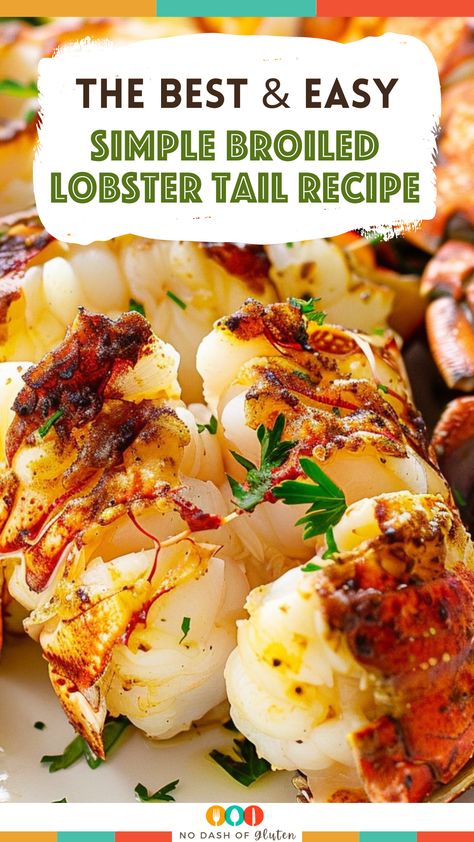 Broiled Lobster Tail, Lobster Tail Recipe, Broil Lobster Tail, Lobster Recipes Tail, Lobster Tail, Lobster Recipes, Lobster Tails, Lemon Sauce, Dairy Free Dessert