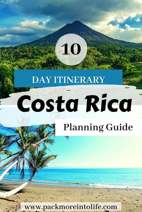 The Best of Costa Rica Itinerary: 10 days | Costa Rica Trip Planner - Pack More Into Life Rio Celeste Costa Rica, Costa Rica Itinerary, Fortuna Costa Rica, Costa Rica Travel Guide, Latin America Travel, Visit Costa Rica, Costa Rica Vacation, Central America Travel, Monteverde