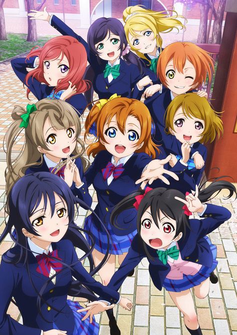 LOVE LIVE! SCHOOL IDOL PROJECT ENGLISH DUB RELEASE SET FOR FEBRUARY Love Live School Idol Project, Gurren Lagann, Love Live, Anime Kawaii, Fabric Painting, A Group, Me Me Me Anime, Anime Love, Anime Drawings