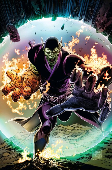 Super Skrull Marvel Art, Super Skrull Marvel, Super Skrull, Skrulls Marvel, Heroes For Hire, Human Torch, Variant Covers, Silver Surfer, Fantastic Four