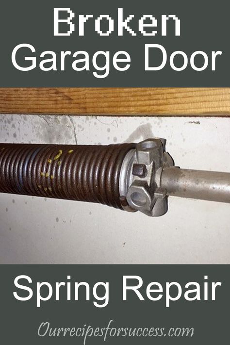 Garage Door Maintenance, Garage Door Springs, Torsion Spring, Basic Hand Tools, Garage Door Repair, Garage Ideas, Garage Door, Auto Repair, Save Yourself