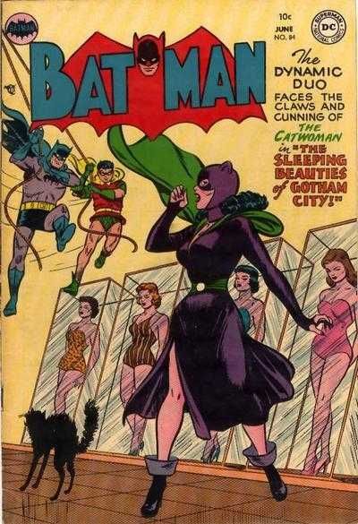 1954-06 - Batman Volume 1 - #84 - The Sleeping Beauties of Gotham City #BatmanComics #DCComics #BatmanFan #Batman #ComicBooks Batman Comic Book Cover, Batman Comic Cover, Batman & Robin, Robin Comics, Catwoman Cosplay, Julie Newmar, Bob Kane, Batman Comic Books, Golden Age Comics